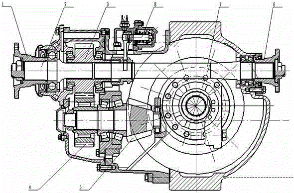 Main reducer assembly with two end input function