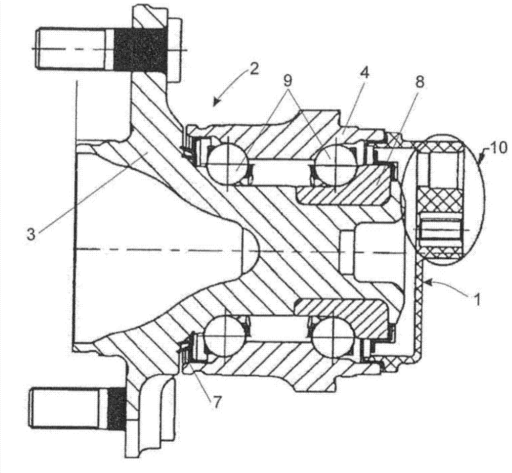 Wheel bearing cap and wheel bearing