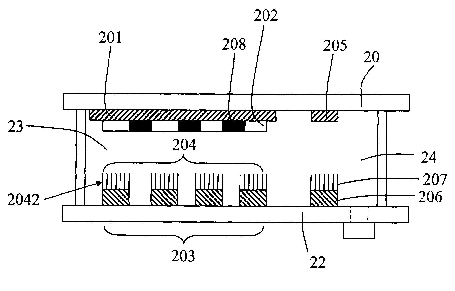 Field emission system and method for improving its vacuum