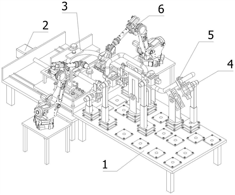 Intelligent welding equipment for air conditioner compressor air suction pipe production