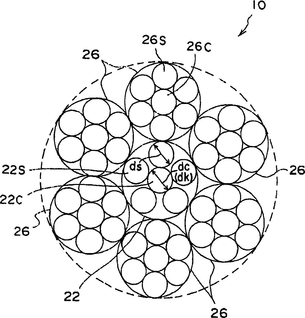 Steel cord for rubber track main cord