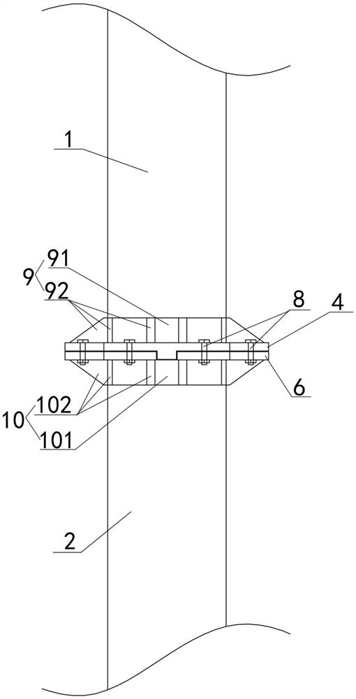 A bending-shear separated prefabricated frame column and its construction method