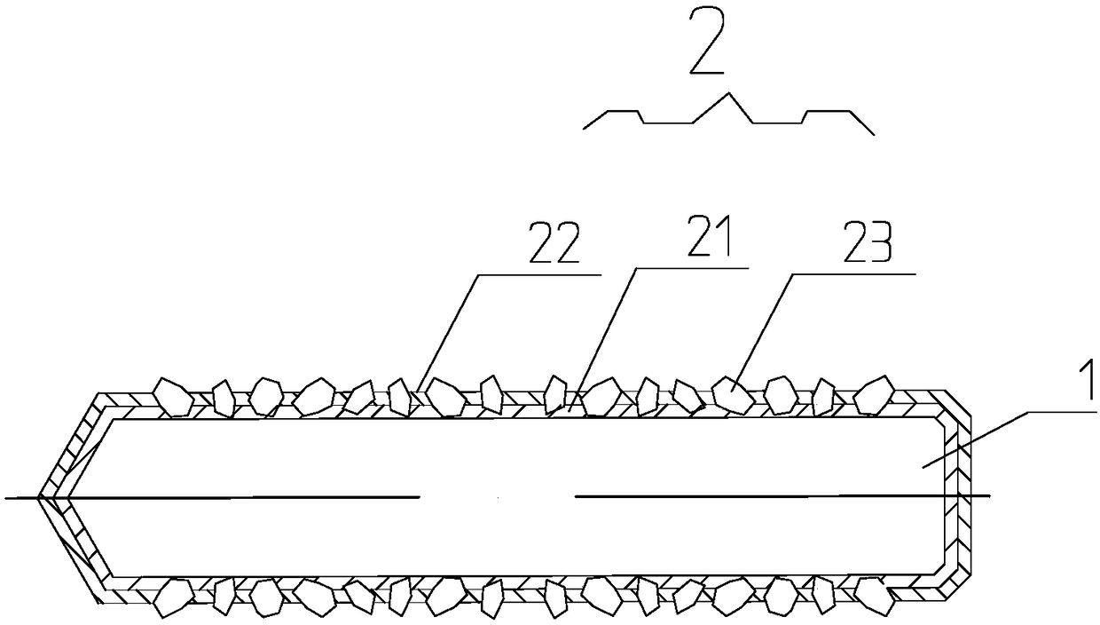 Coating cutter shaft with diamond abrasive grain layer