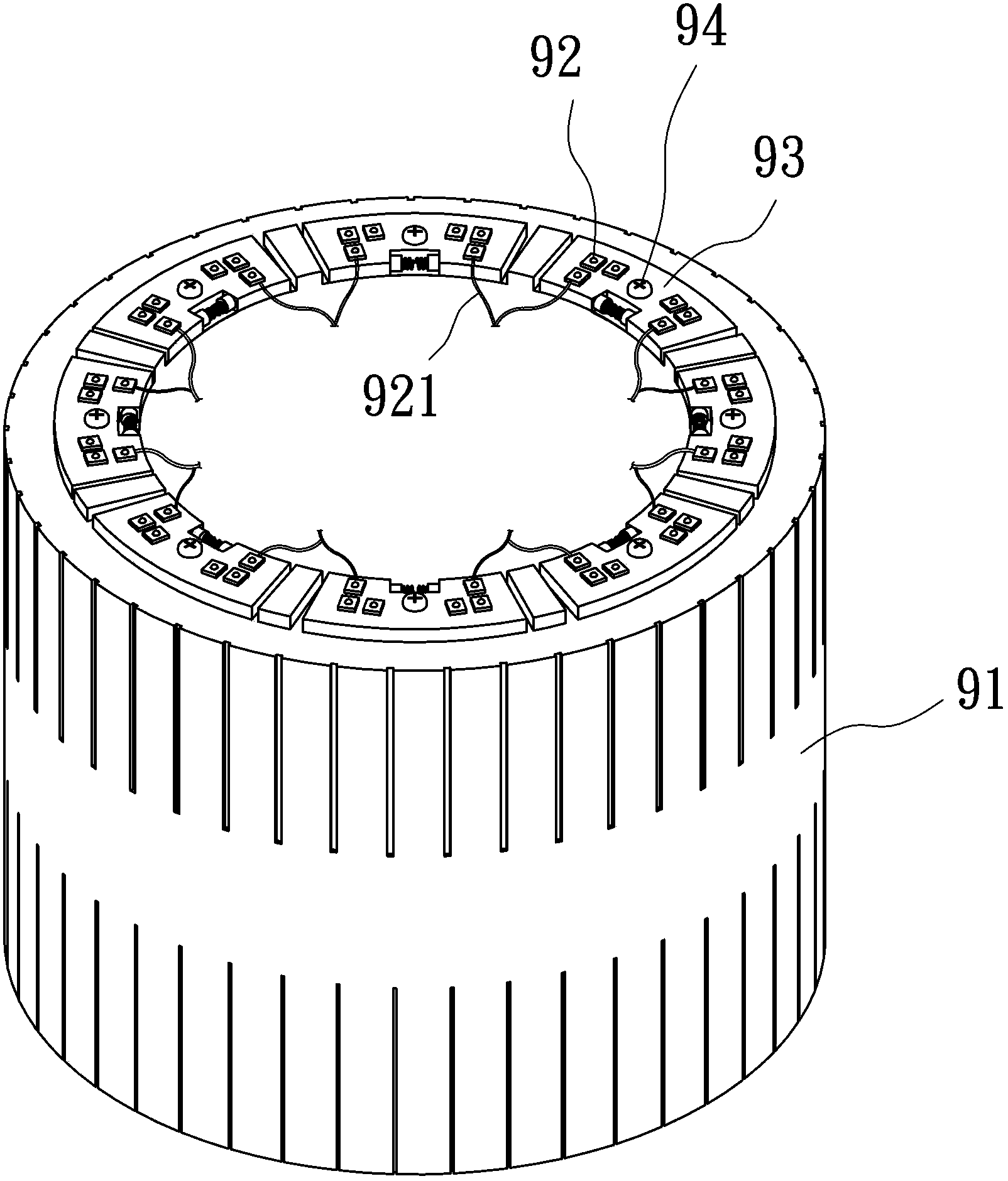 Microspur light supplement module with flexible circuit boards