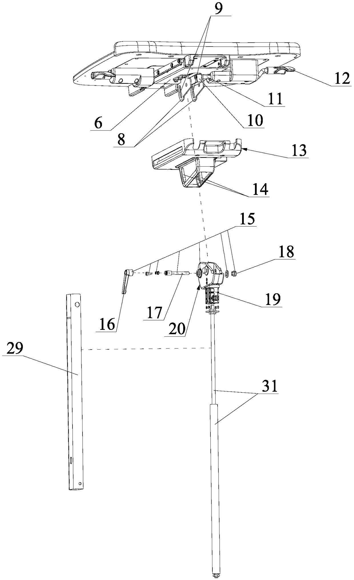 Exercise bike with table board