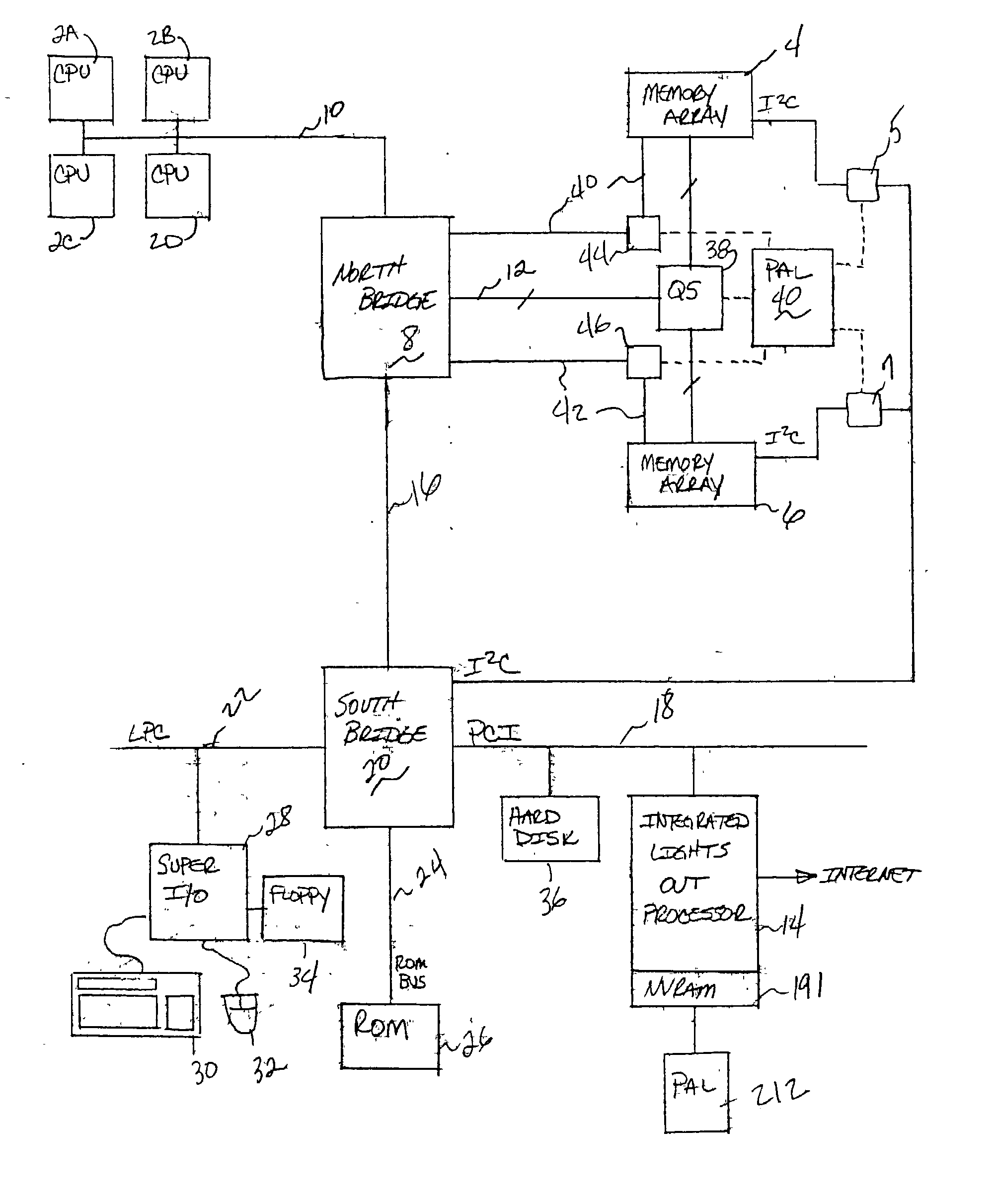 Computer system architecture with hot pluggable main memory boards