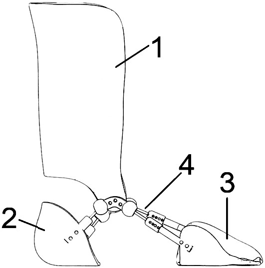 Adjustable talipes equinovarus correction device based on 3D printing