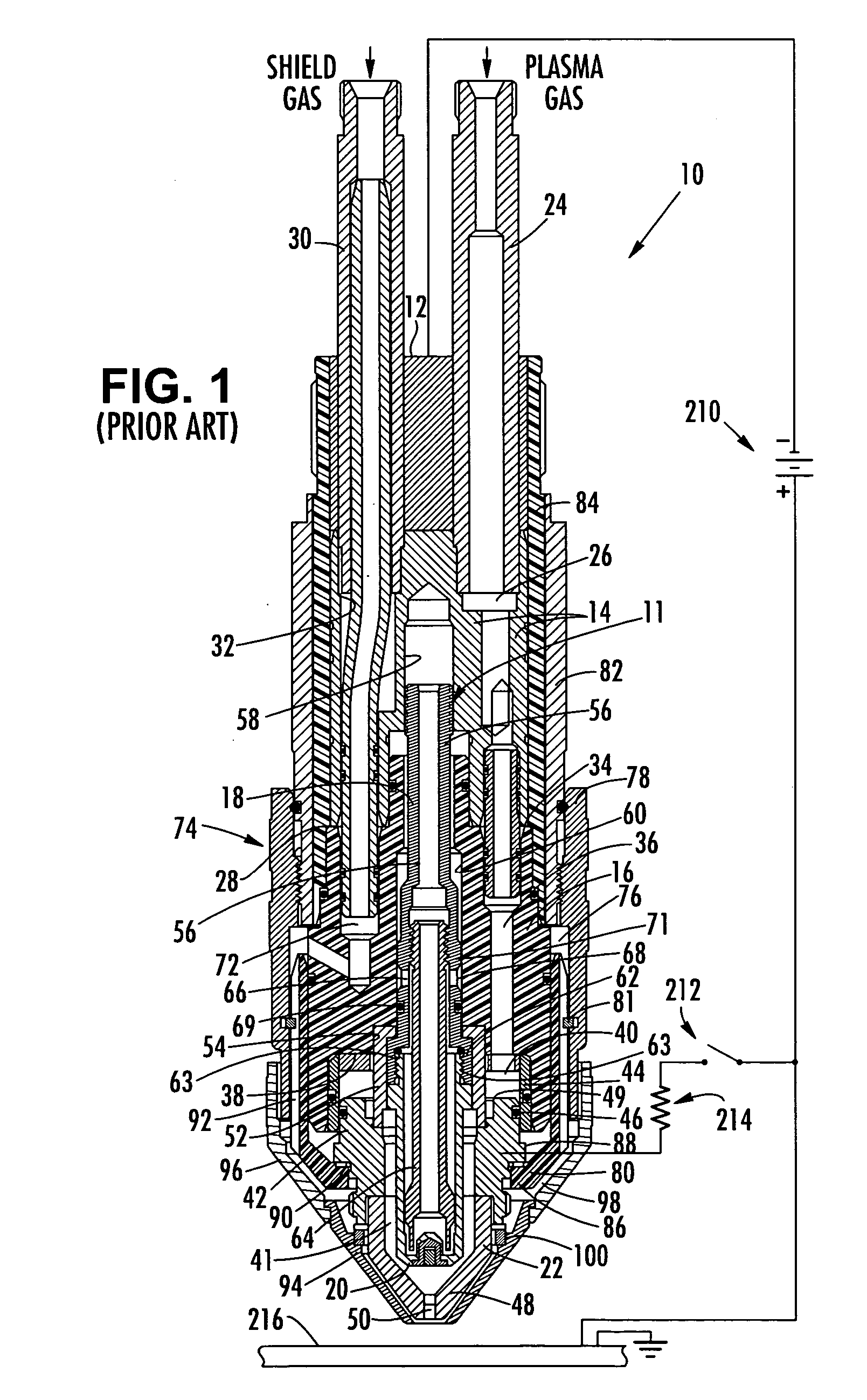 Electrode and electrode holder with threaded connection