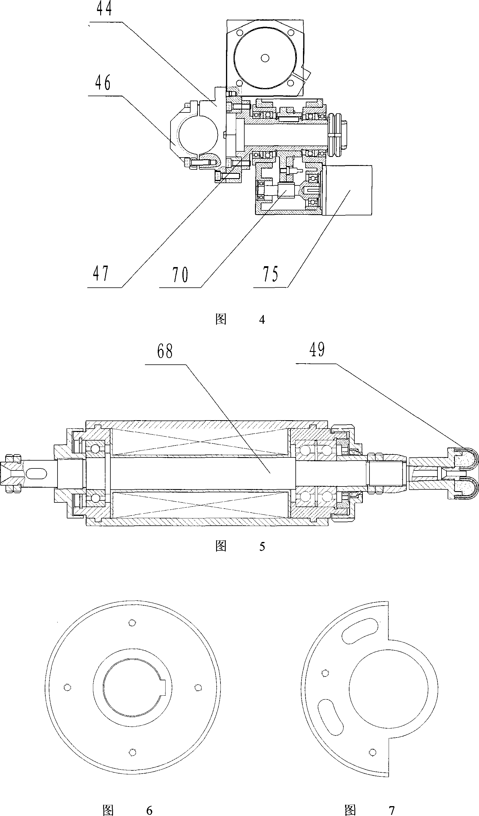 Grinding wheel head driving mechanism for mold freedom curved surface flexible polishing machine