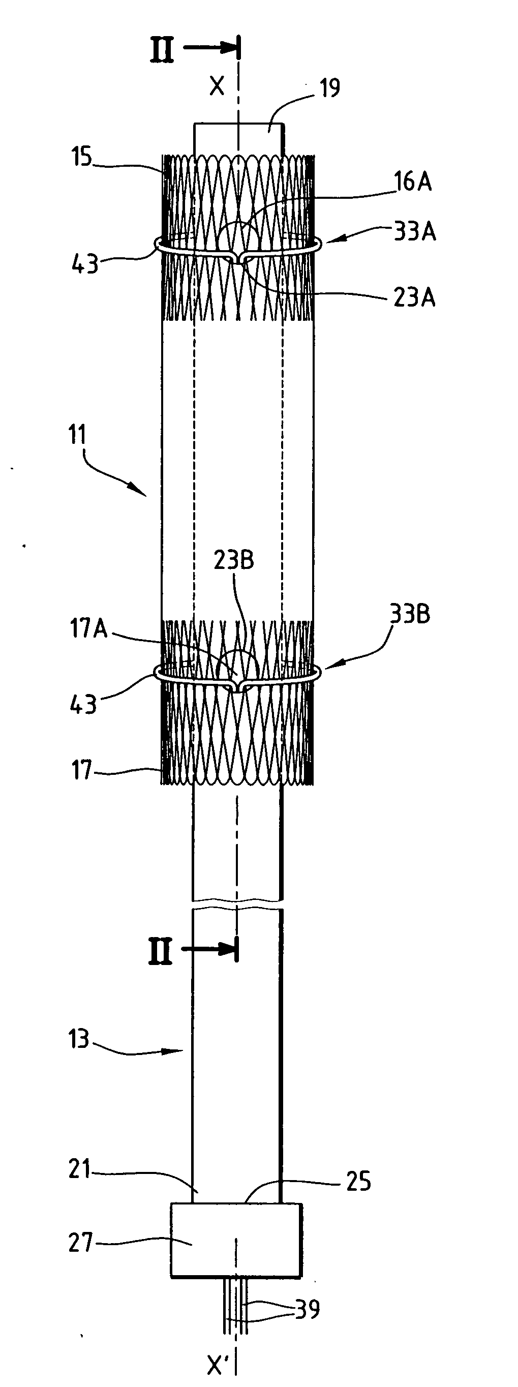 Device for treating a blood circulation canal and process for preparing this device