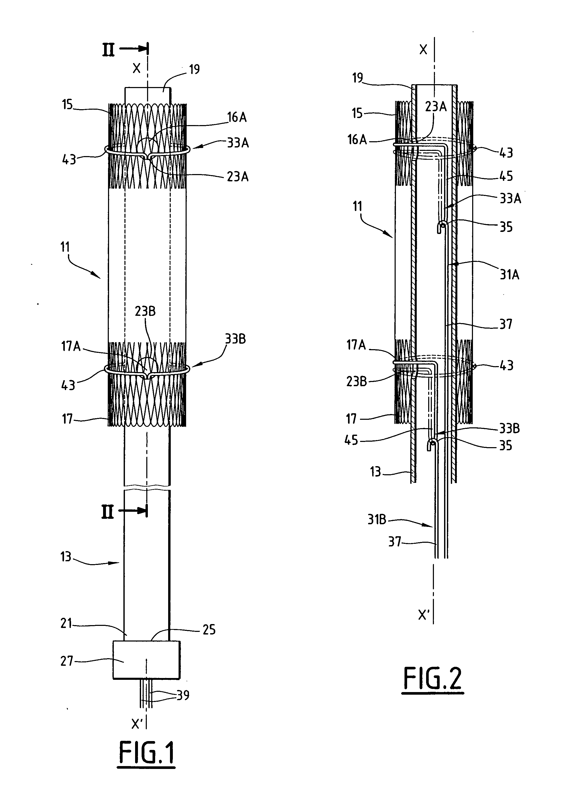 Device for treating a blood circulation canal and process for preparing this device