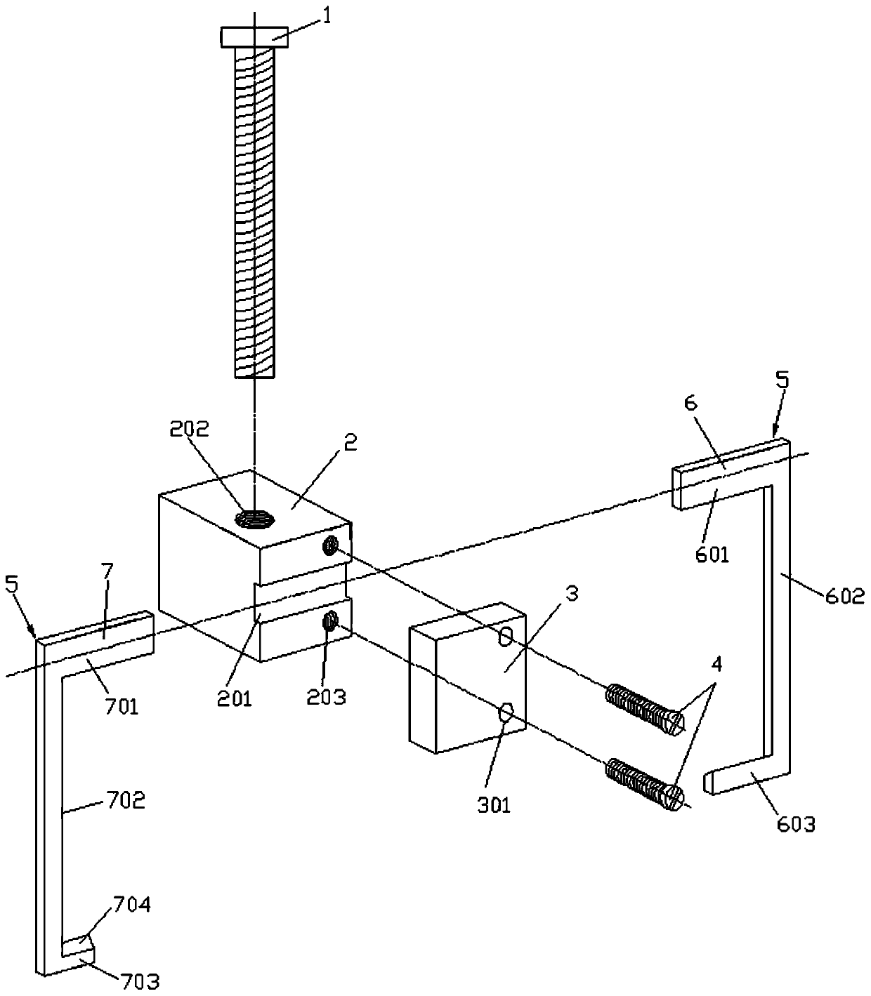 Clamp for unlocking the locking state of the locking device