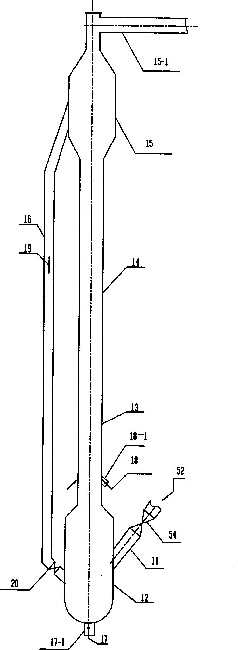 Gasoline catalytically converting method and reactor