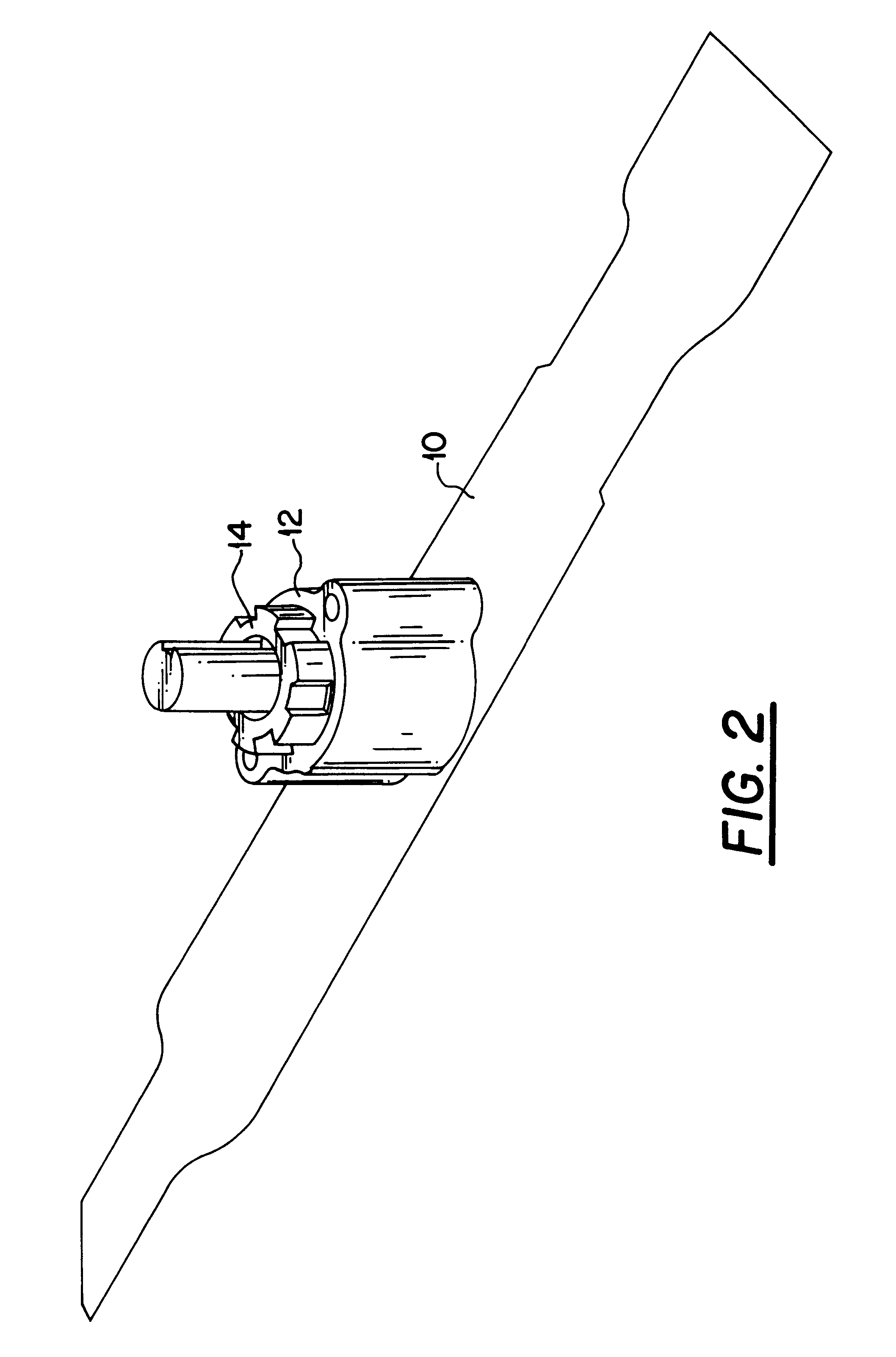 Quick change blade assembly for a rotary mower