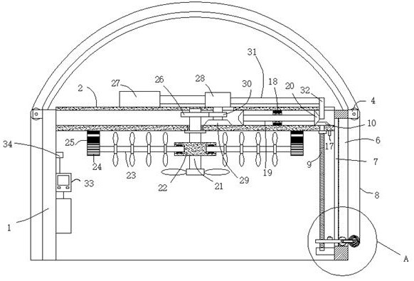 A wireless automatic greenhouse roll film ventilation system