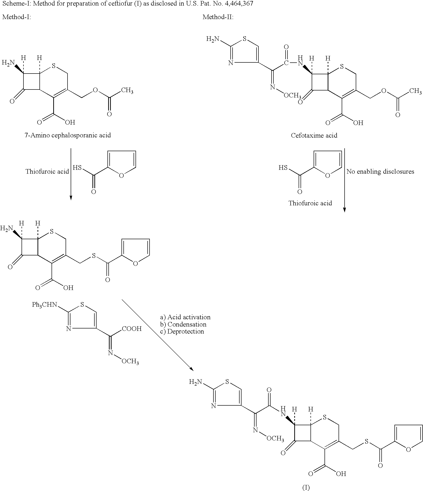 Method for manufacture of ceftiofur