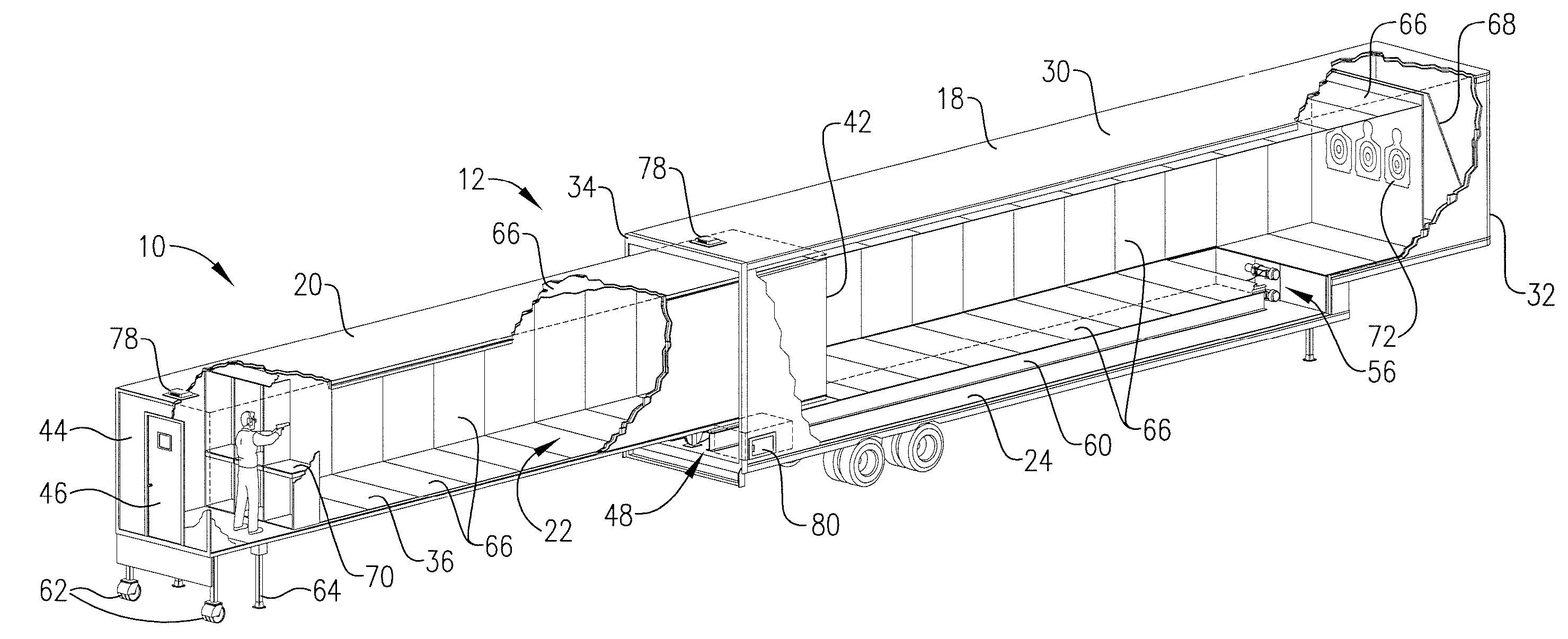 Mobile target range trailer