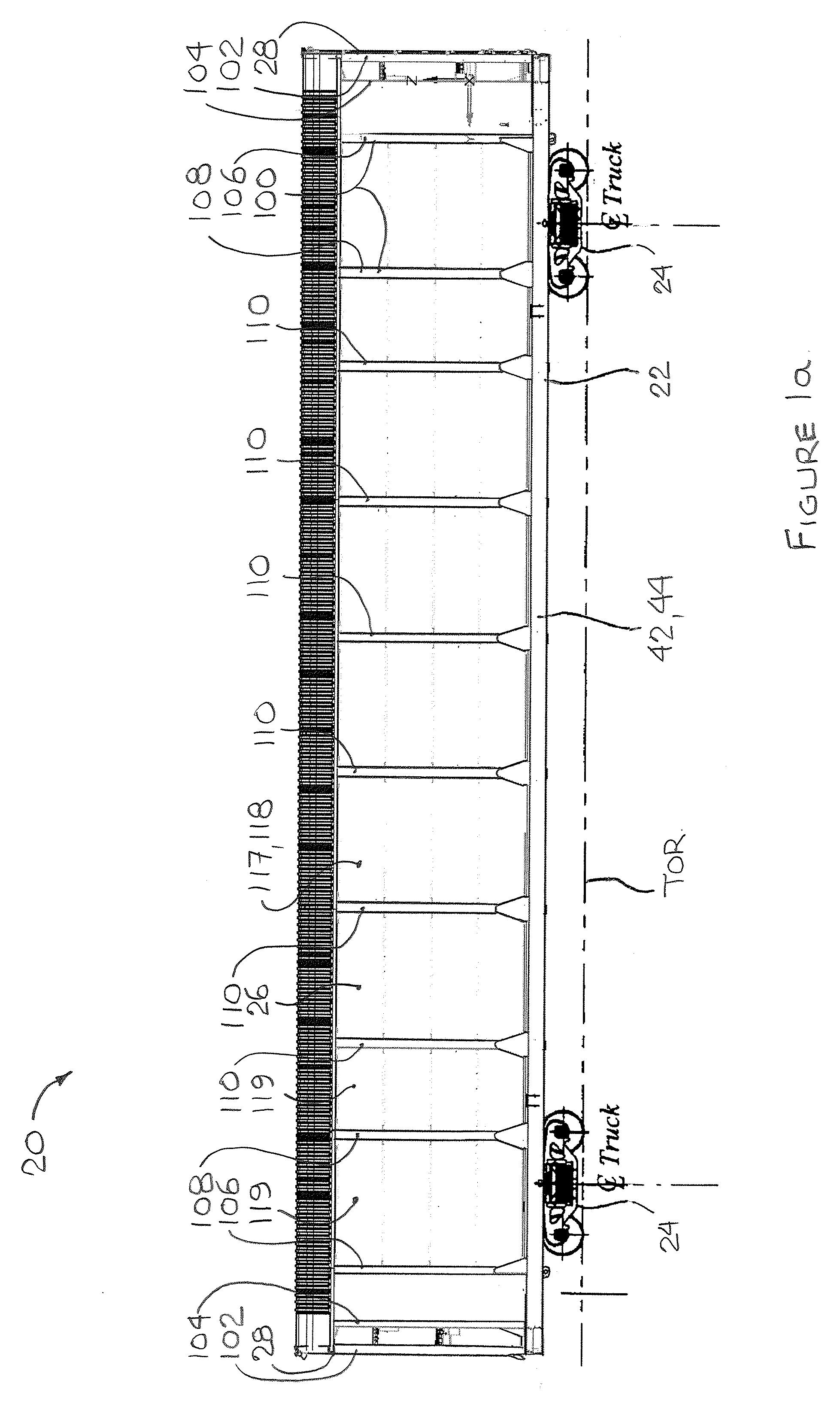 Autorack railroad car and underframe therefor