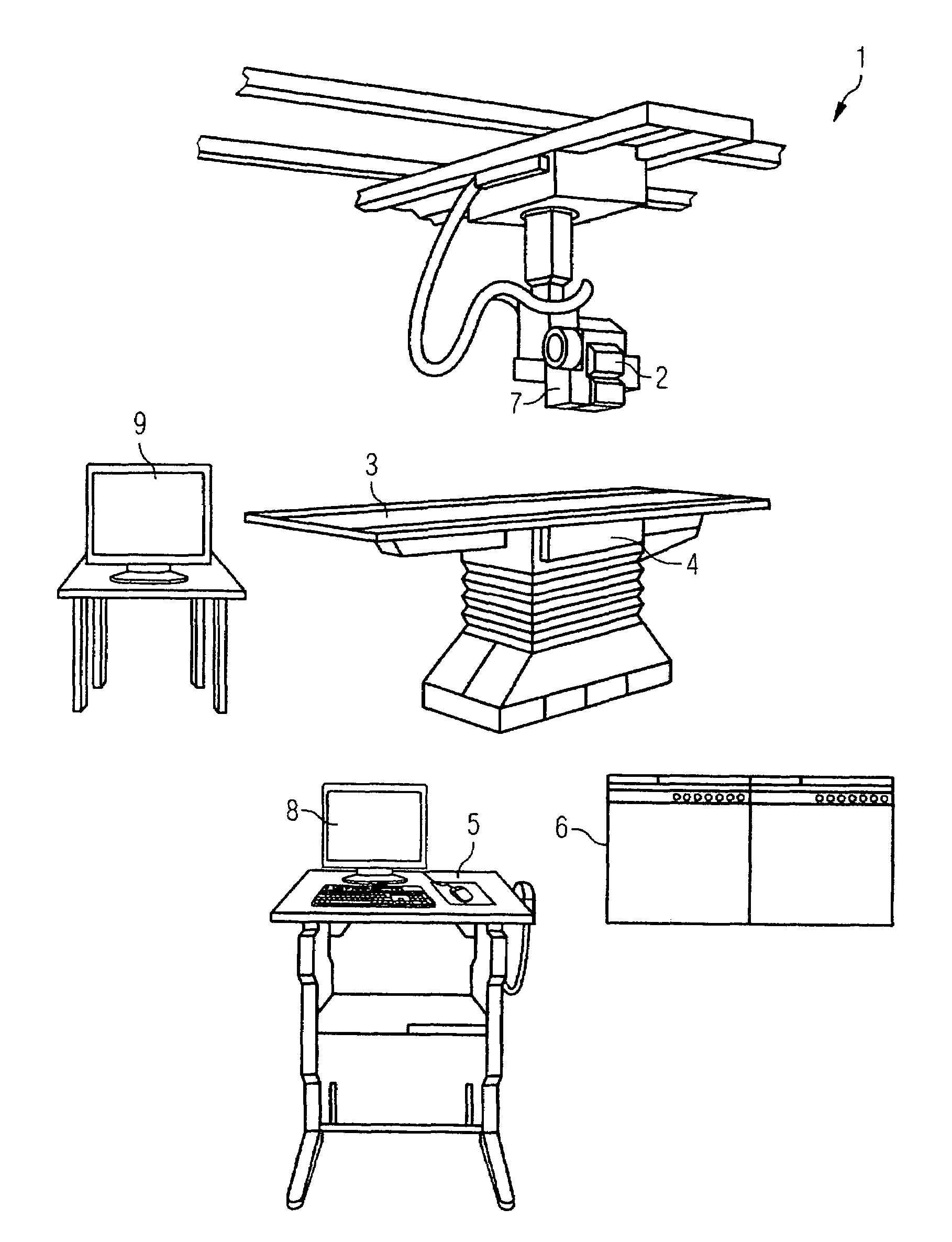 Radiography device for recording dynamic processes and associated recording method