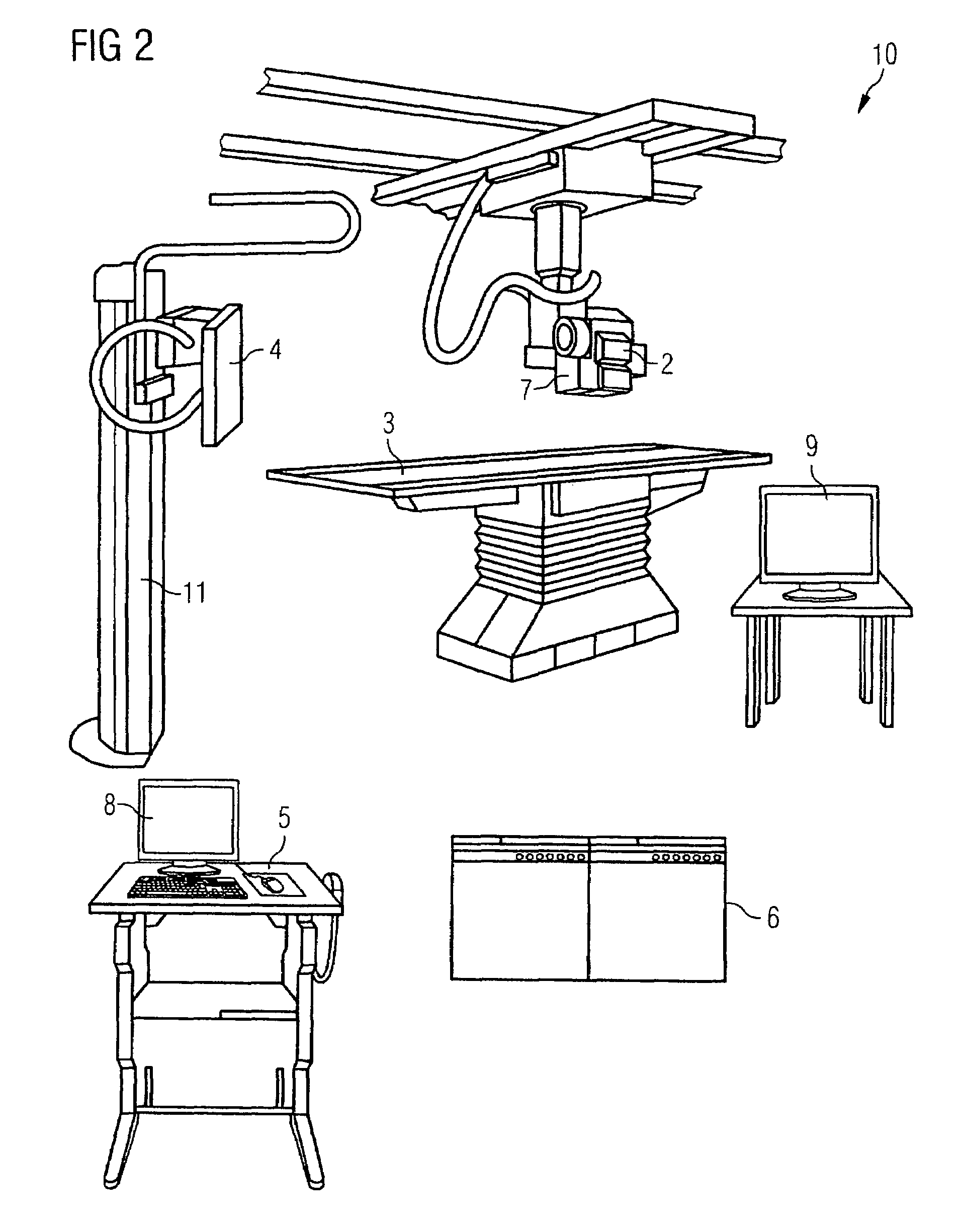 Radiography device for recording dynamic processes and associated recording method