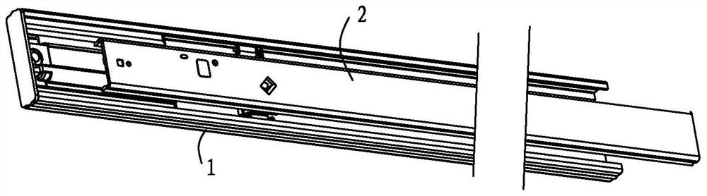 Pressing type damping sliding rail