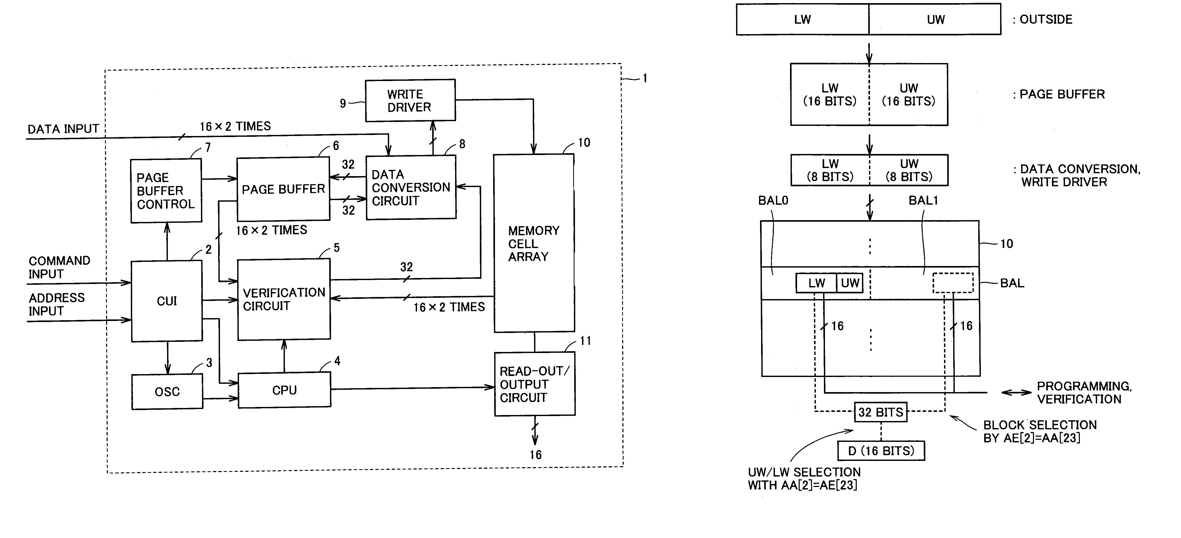 Multi-level nonvolatile semiconductor memory device utilizing a nonvolatile semiconductor memory device for storing binary data