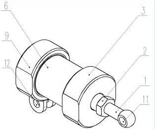 Damping-adjustable front wheel shimmy damper for small and medium-sized unmanned aerial vehicles