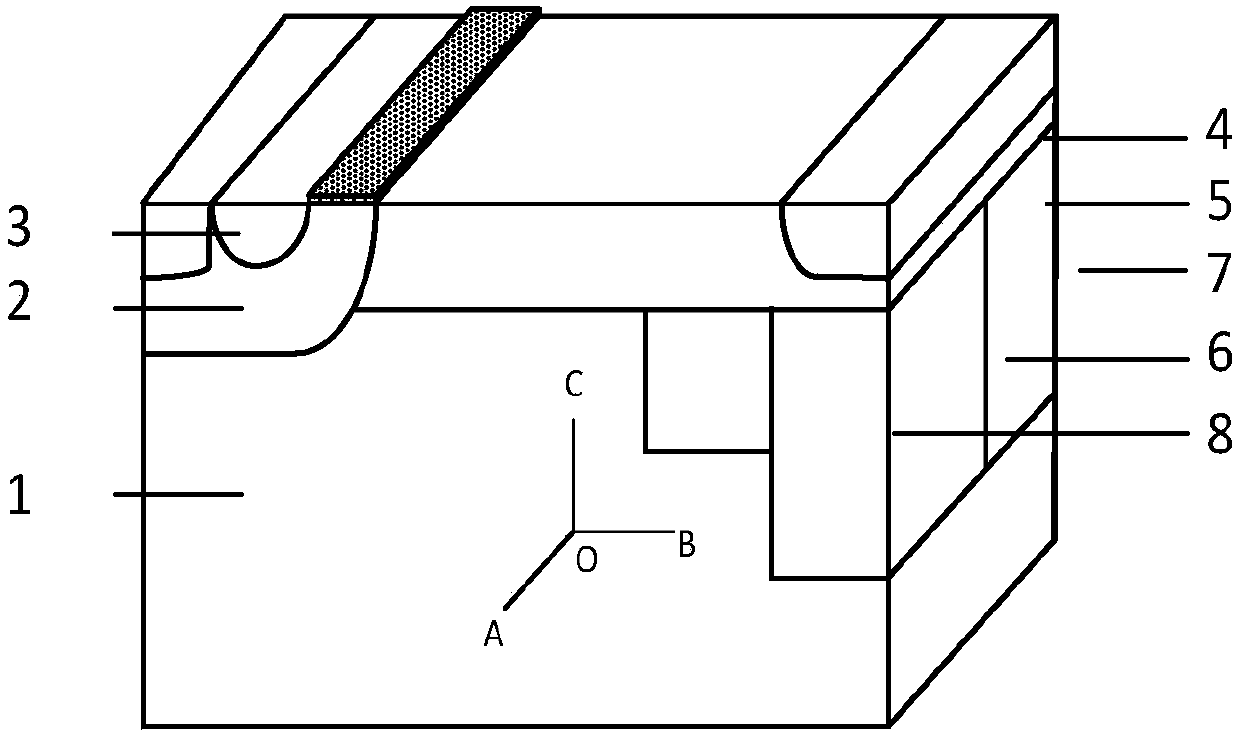 Lateral double-diffused transistor for simultaneously optimizing element semiconductor by transverse and longitudinal electric fields