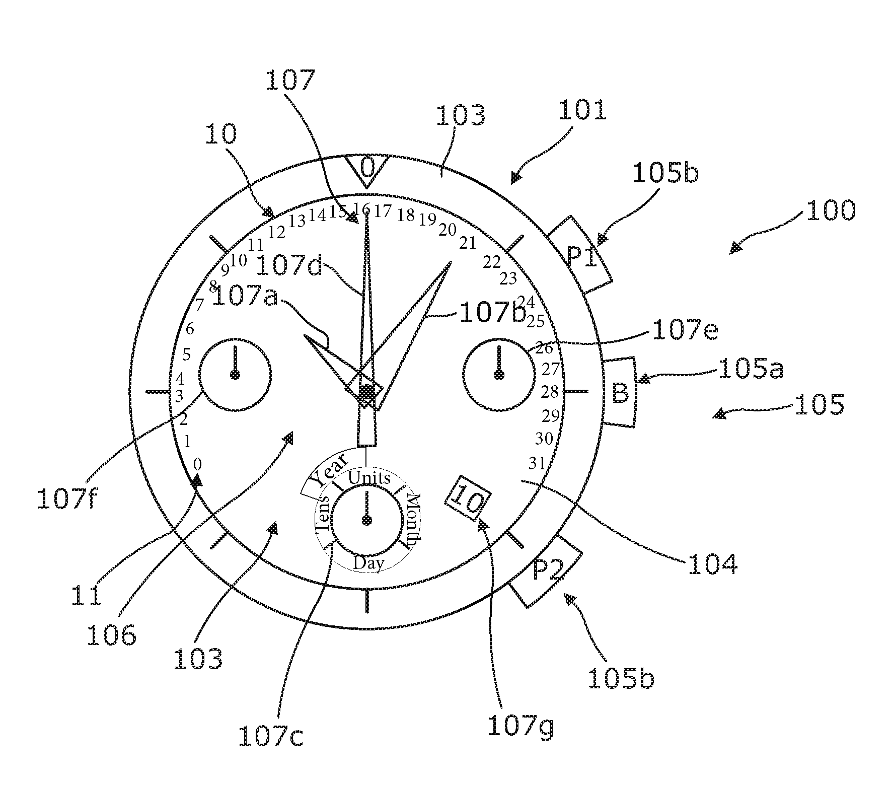 Device for setting watches