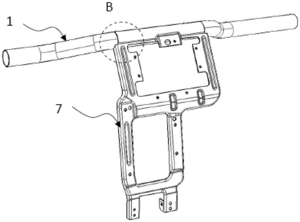 A car center console area body structure