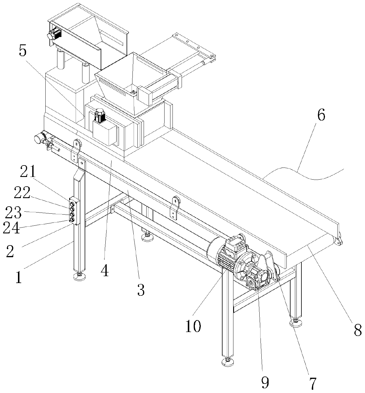 Conveying mechanism for waste plastic machining machine