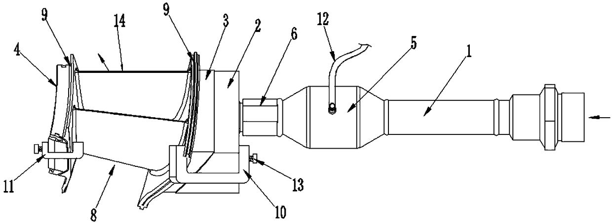 Internal flow path detecting tool for turbine guide vane