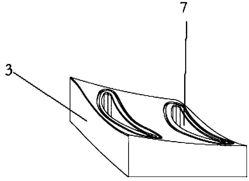 Internal flow path detecting tool for turbine guide vane