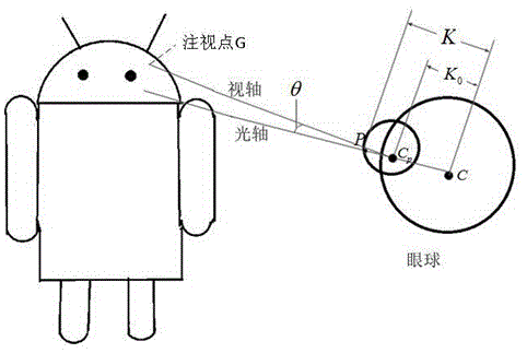 3D (three-dimensional) sight direction estimation method for robot interaction object detection