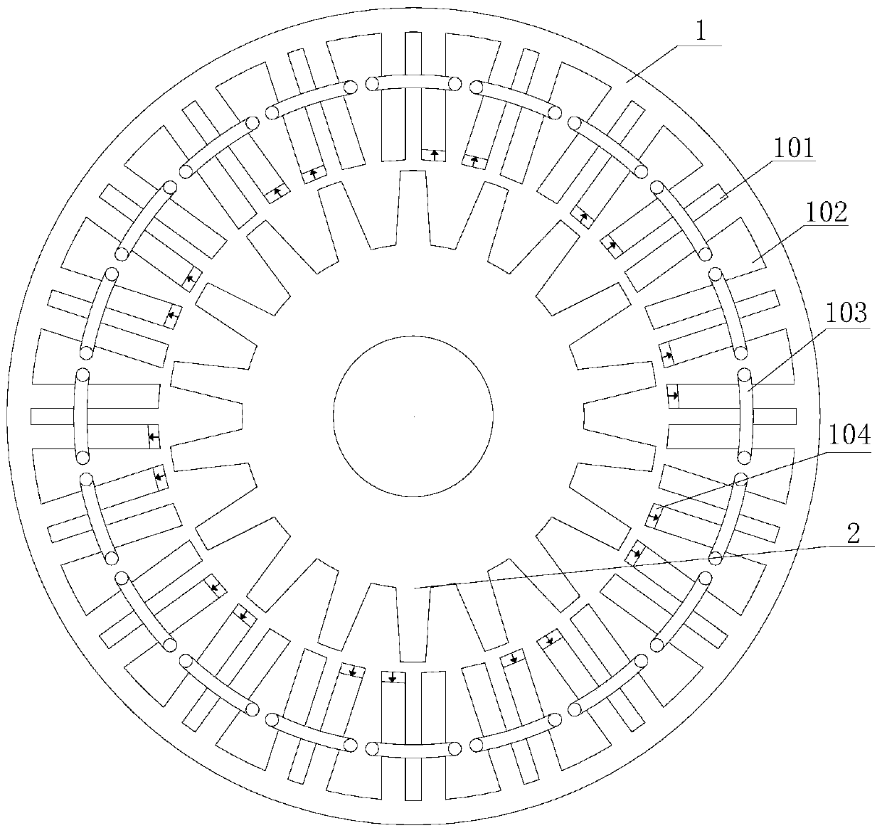 Multiphase permanent magnet reluctance motor