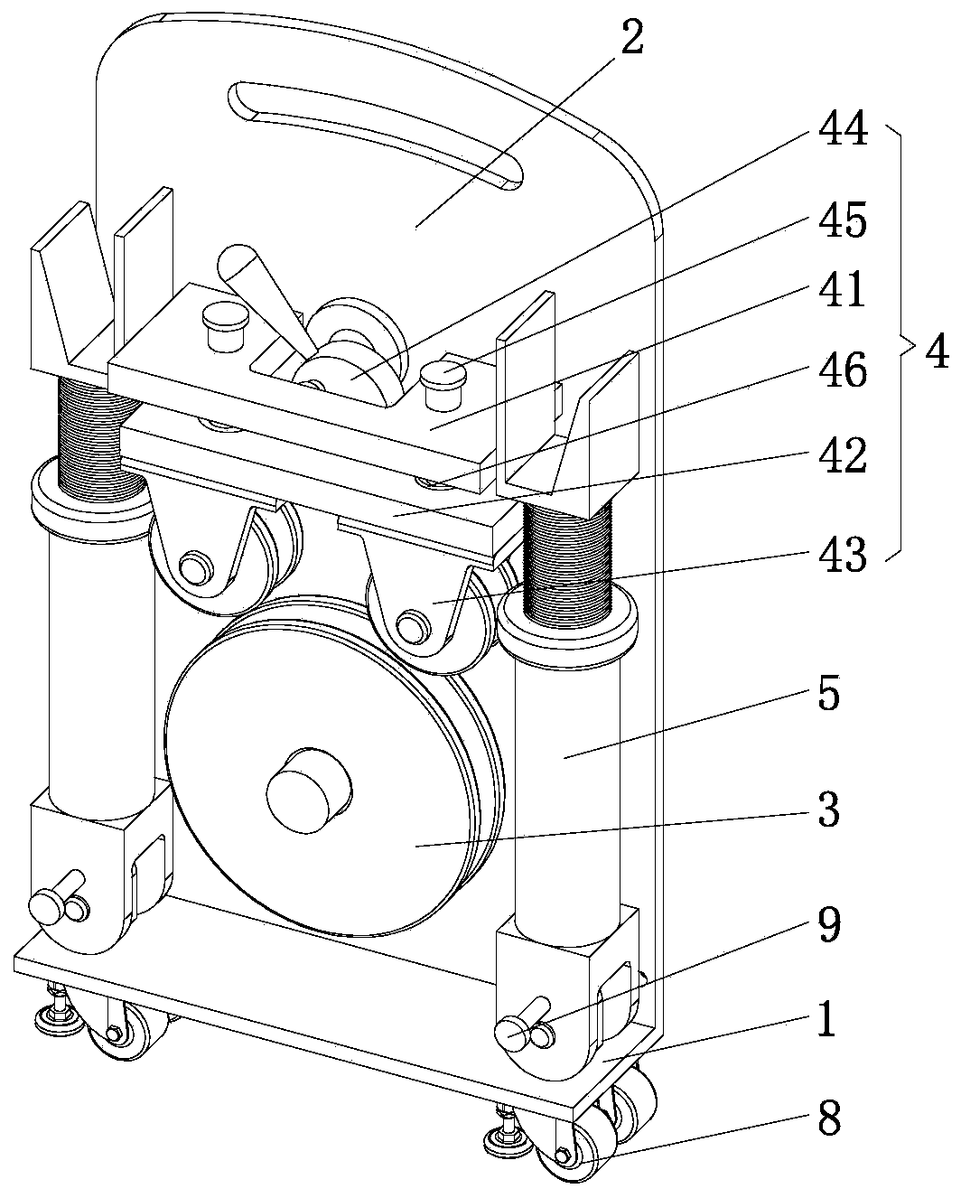 Steel-wire-rope traction device