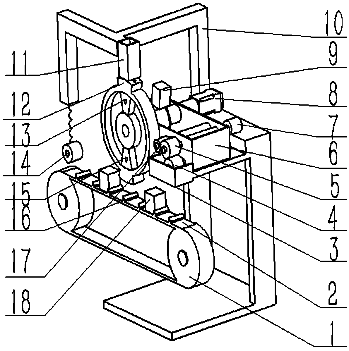 Automatic square tin can branding device