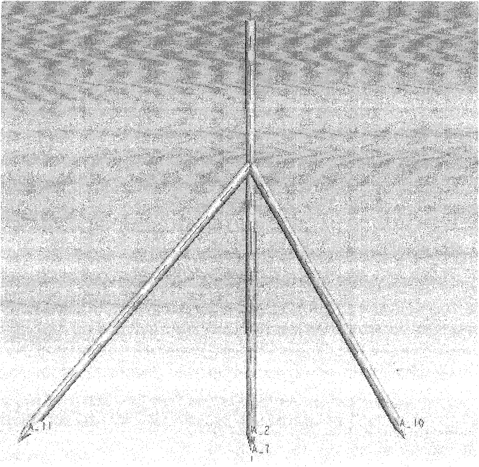 Photography measurement object space control rod and its use method