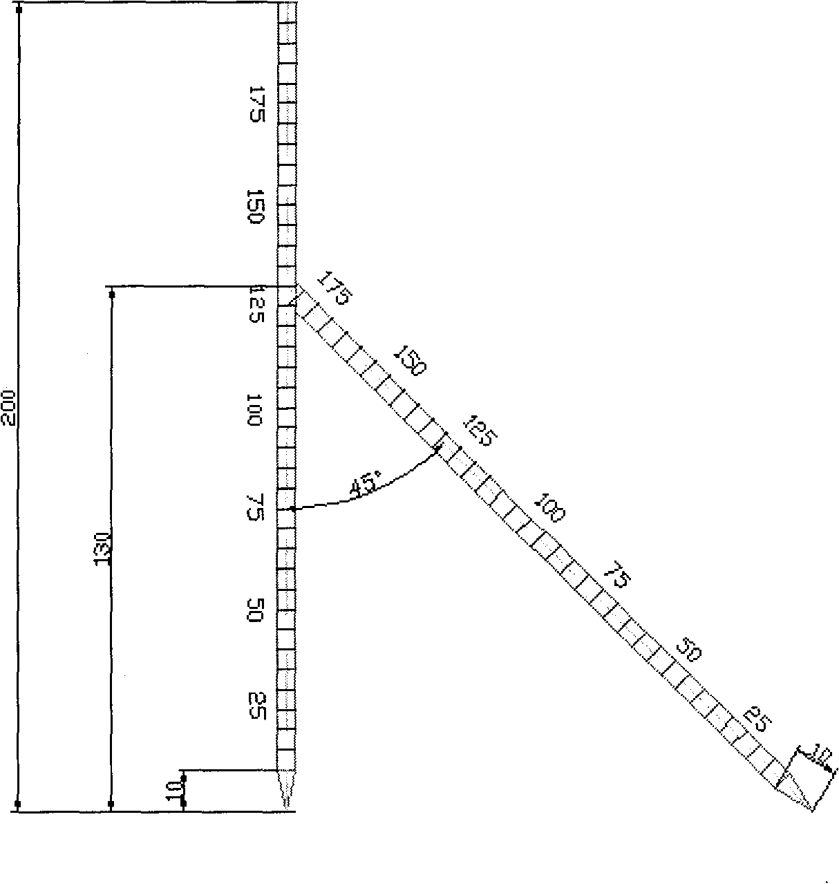 Photography measurement object space control rod and its use method