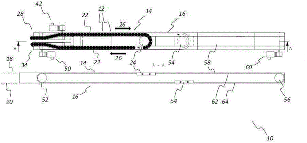 Storage section of a conveyor device and method for temporarily storing articles