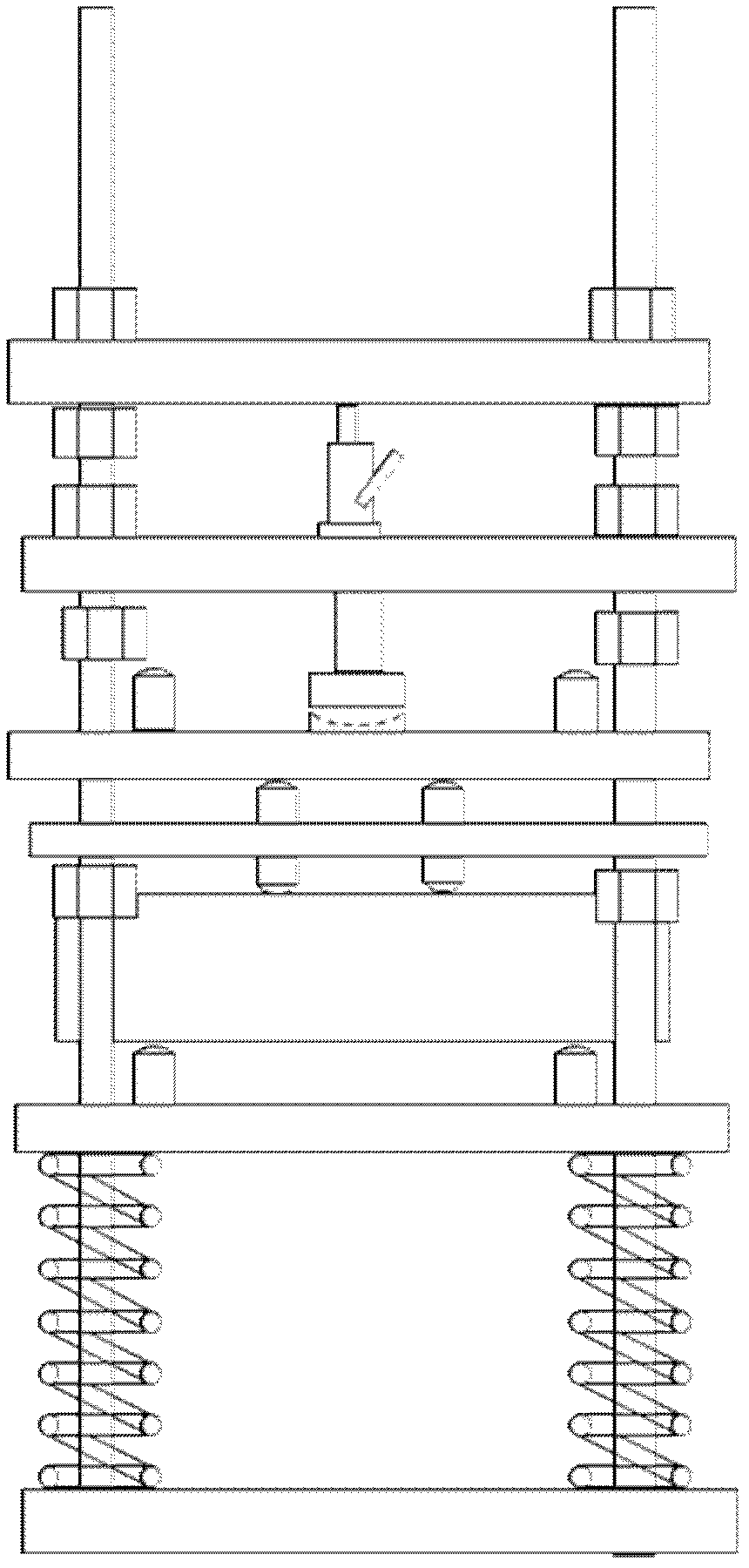 Concrete chloride ion migration coefficient load testing device under bending stress, and testing method thereof