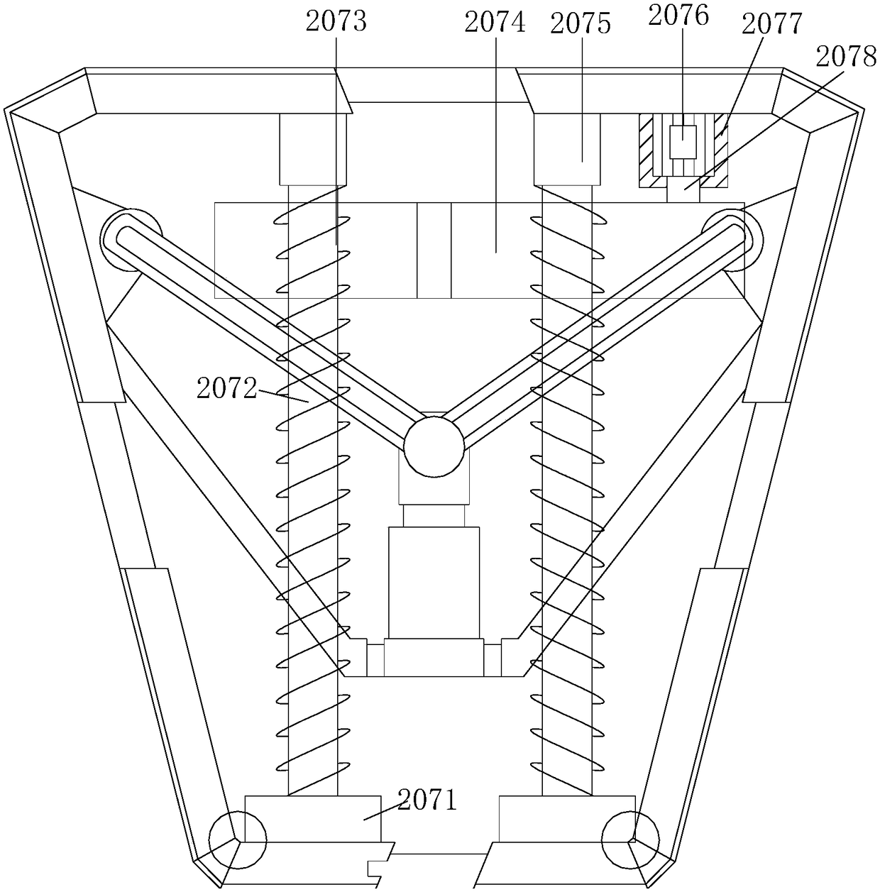 Hydraulic folding and drawing type inner die device