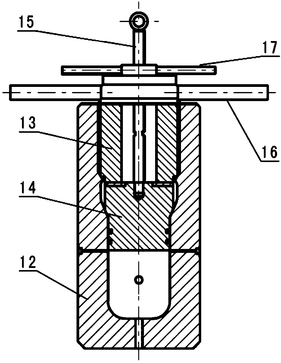 High-hydrostatic-pressure low-frequency calibrating cavity and testing method thereof