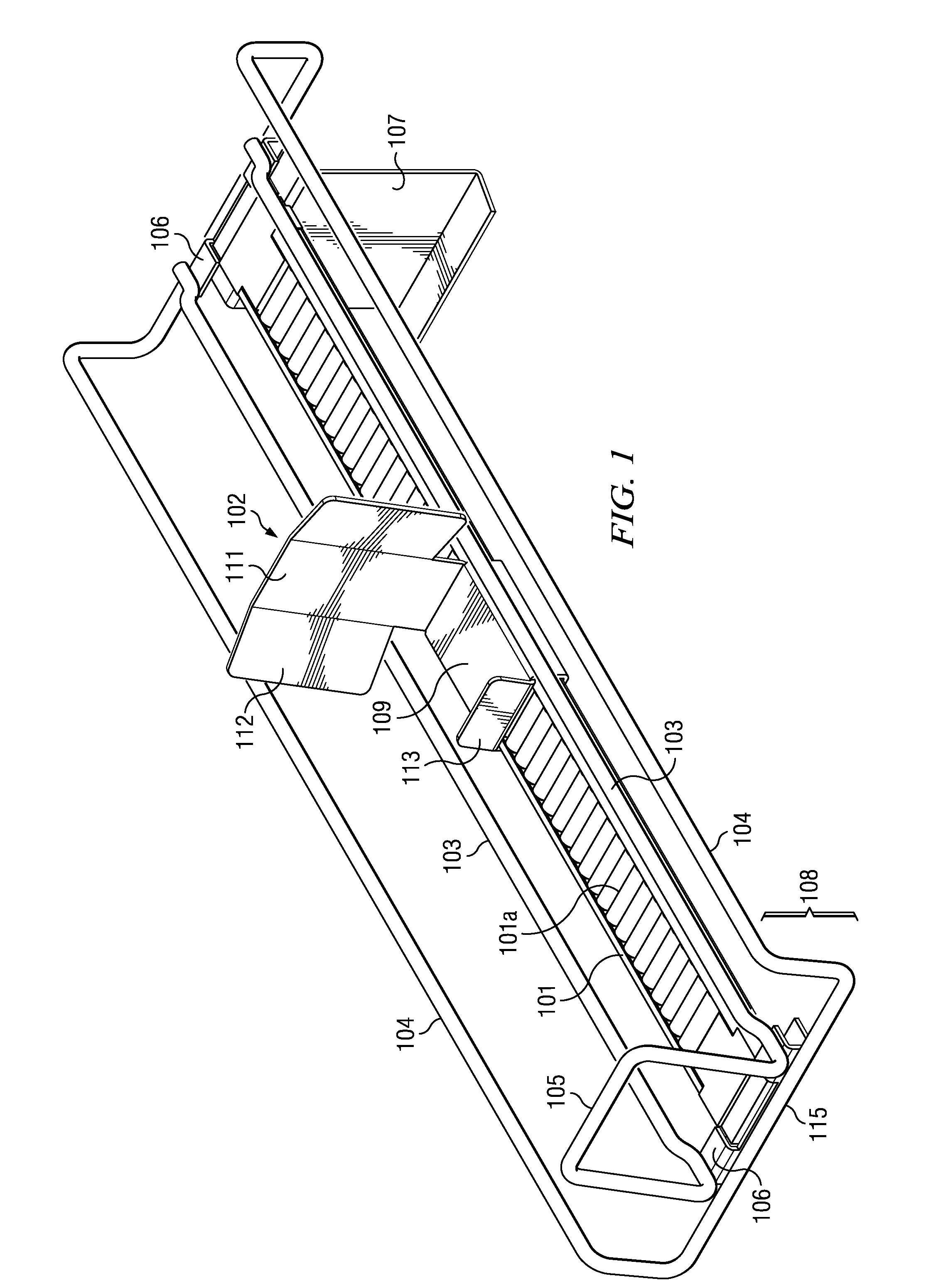 Dual plane self-adjusting shelf