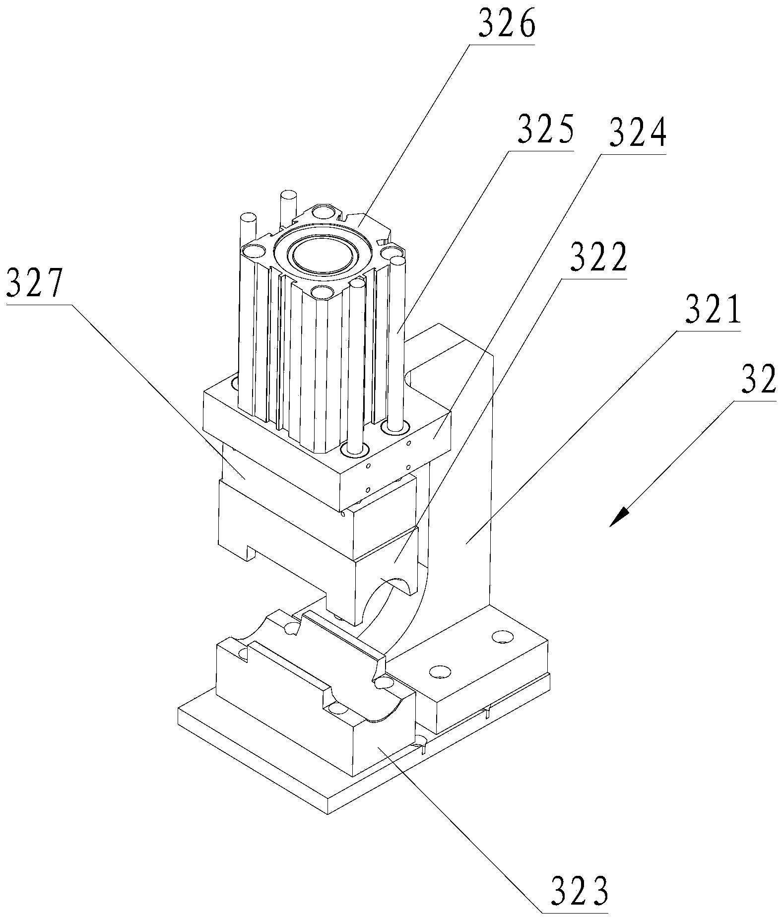 Flattening and compacting machine for battery