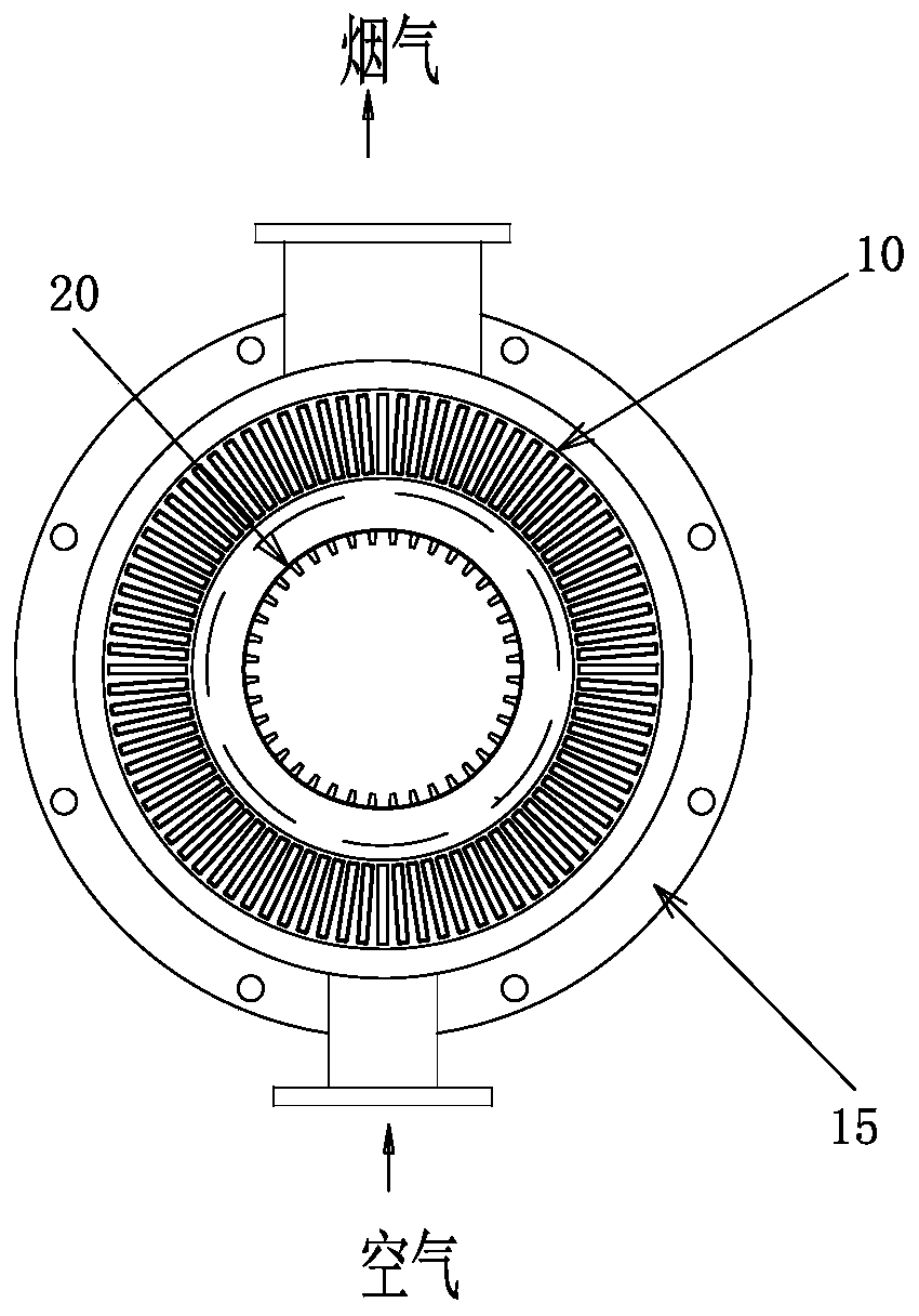 High-efficiency low-NOx two-stage self-preheating burner