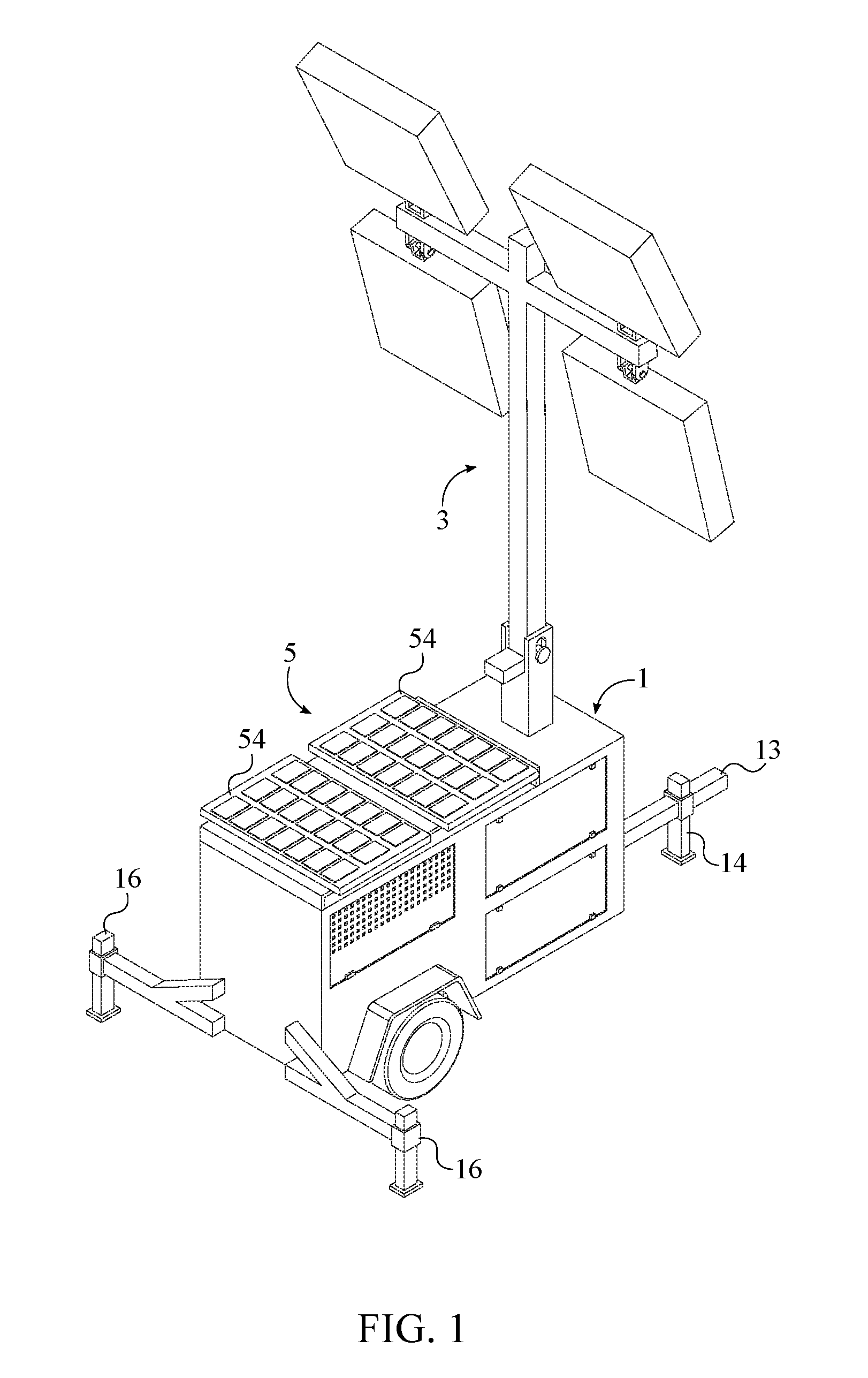 Solar and Fuel Powered Portable Light Tower