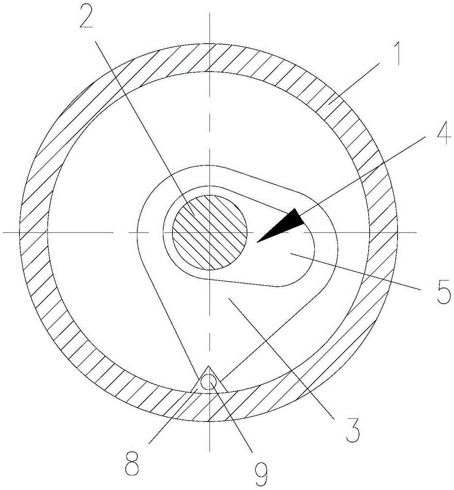 Oil cylinder rotation type locking device of hydraulic opening and closing machine