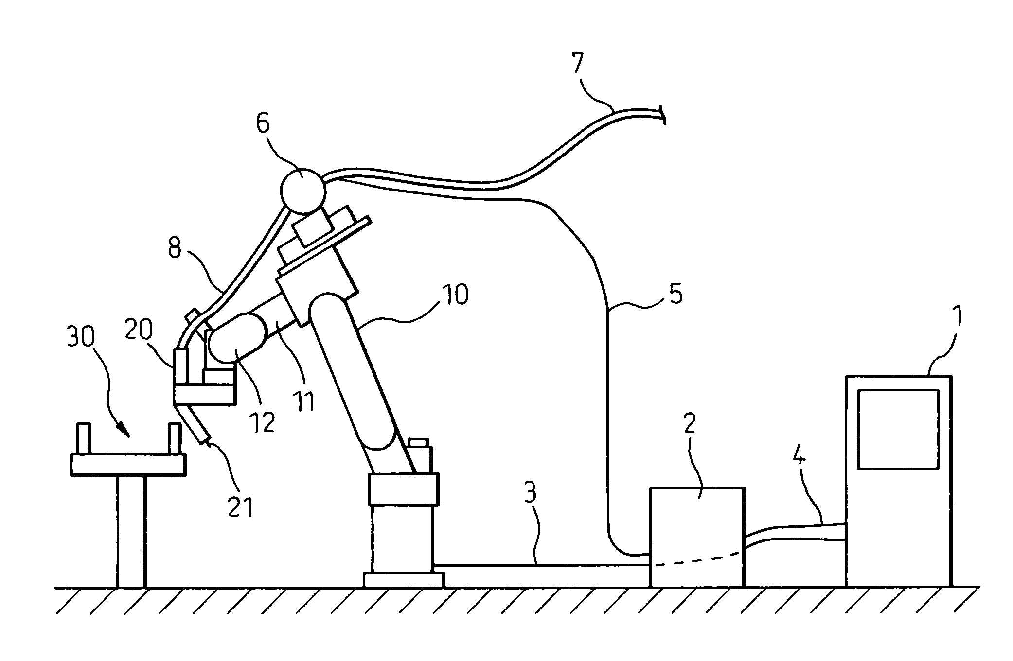 Apparatus for automatically changing a robot tool tip member