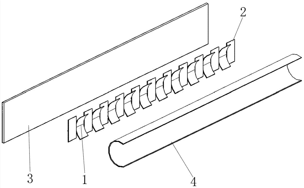 Method for connecting space-based radar antenna reflection surface to bistable composite material deployable cylindrical shell